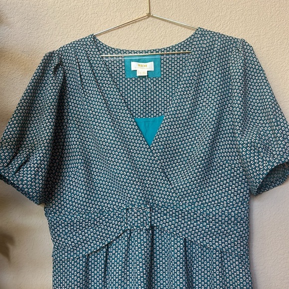 Anthropologie | Maeve Belted Dress Dark Turquoise - Picture 5 of 12